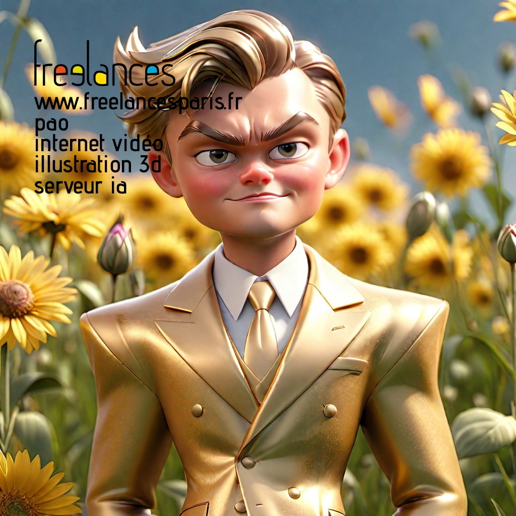 Pao mise en page internet vidéo illustration 3d serveur IA générative AI freelance paris studio de création magazines cazkeid0